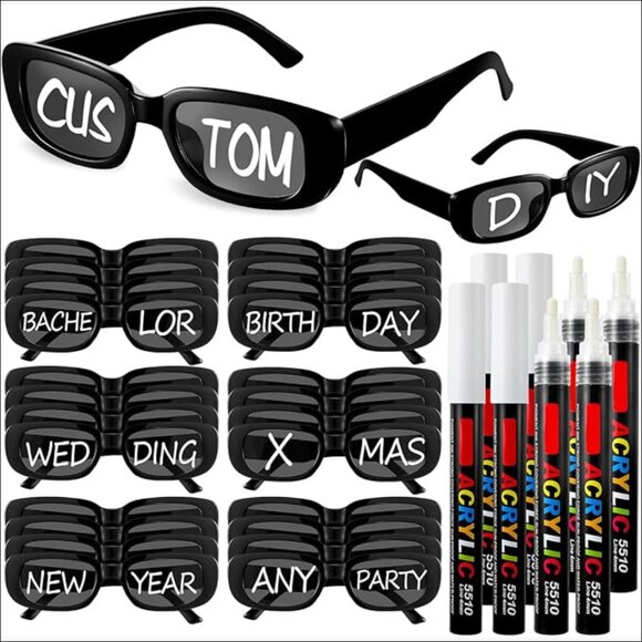 DIY Custom Sunglasses Set with Marker Pens for Parties main image 5